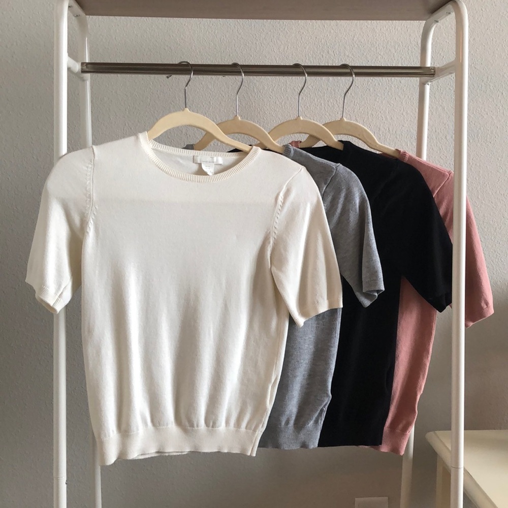 Four H&M fine-knit sweaters